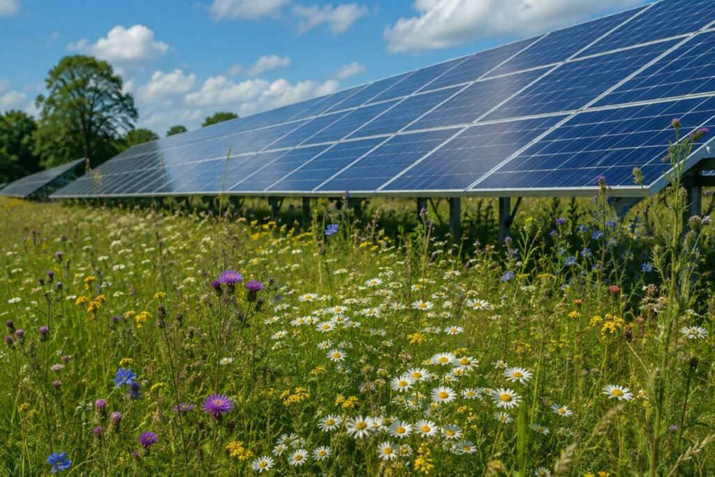 wildflower meadow creation solar farms and installations