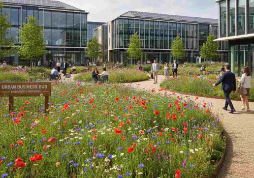 urban business park regeneration biodiversity net gain wildflower meadows